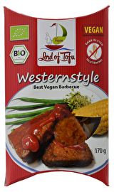 Wer schon immer eine Vorliebe für ein waschechtes BBQ hatte, muss unbedingt die Westernstyle BBQ-Tofu von Lord of Tofu probieren! Jetzt günstig bei kokku im veganen Onlineshop bestellen!