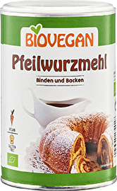 Das Pfeilwurzmehl von Biovegan ist der ideale Soßenbinder, verdickt Pudding und kann problemlos für feines Gebäck verwendet werden. Glutenfrei und geschmacksneutral ist es noch dazu!