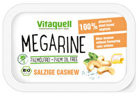 Die salzige Megarine mit Cashewnüssen von Vitaquell bietet einen herzhaft nussigen Geschmack, was sie quasi zum perfekten Aufstrich - man kann sie wirklich gut pur genießen!