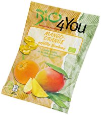 Bio4you °Mango Orange° Bonbons gefüllt, geben einen fruchtigen Geschmack.