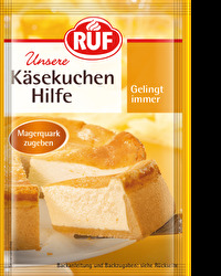 Die Käsekuchenhilfe von RUF unterstützt Dich beim Backen eines richtig saftigen Käsekuchens. Das Aroma der Käsekuchenhilfe ist einfach unvergleichlich!