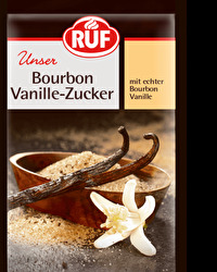 Die Bourbon Vanille-Zucker von RUF besteht Zucker, versetzt mit dem feinsten Aroma der Bourbon-Vanille. Der Vanille-Zucker kann zum Süßen von Desserts oder als Zugabe zu Backwerk verwendet werden! In der Packung sind drei Tütchen á 8 Gramm Vanille-Zucker enthalten.