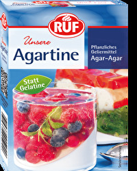 Mit der Agartine von RUF gelierst Du Obst und Gemüse sicher! In der Packung sind drei Tüten mit je 10g Agar-Agar enthalten. Ein Tüteninhalt reicht zum Gelieren von bis zu 100ml Flüssigkeit.