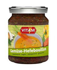 Die Gemüse Hefebouillon von Vitam enthält leckere Gemüsestückchen und eignet sich wunderbar als warme Zwischenmahlzeit oder zum salzsparenden Würzen von Suppen und Gemüsegerichten.