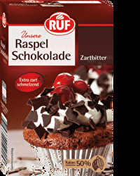 Die Raspelschokolade Zartbitter von RUF verleiht jeder Torte das gewisse Etwas.
