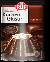 Mit der Kuchenglasur Feinherb von RUF vollendest du deine Kuchen - und Plätzchenkreationen und verleihst ihnen eine besonders schokoladige Note.