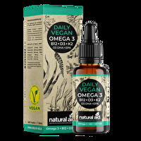 Mit den Daily Vegan Omega3 Tropfen von natural aid füllst du deinen Omega 3 Speicher wieder auf.