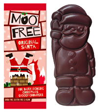 Der leckere Weihnachtsmann von Moo Free aus feinster Bioschokolade - da kann Weihnachten kommen! Jetzt günstig vegan bei kokku kaufen und genießen!