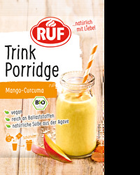 Starte frisch und gestärkt in den Tag mit diesem Bio Trink Porridge Mango-Curcuma von RUF