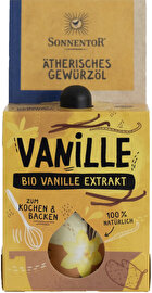 Das Ätherische Gewürzöl Vanille Extrakt von Sonnentor lässt Deine vegane Vanilleeiskreation zum absoluten Hit werden.