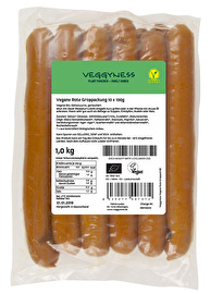 Der Vegane Rote Großpack (10 x 100g) von veggyness ist genau das Richtige für Dich, wenn Du auf herzhafte vegane Würste stehst!