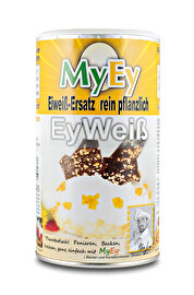 MyEy Eyweiß ist ein rein pflanzlicher Eiweißersatz für die feine vegane Küche - ohne Salmonellengefahr! Vegan und günstig bei kokku kaufen!