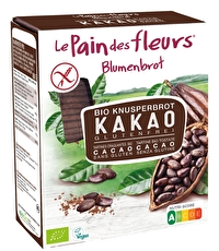 Das leckere Blumenbrot Kakao von le pain des fleurs ist eine Revolution des Knäckebrotes und besteht nur aus Reismehl, etwas Rohrzucker und Kakao.