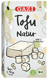 Der Natur Tofu von GAZI wird traditionell in Italien aus italienischem Soja hergestellt.
