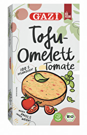 Das Tofu-Omelett Tomate von GAZI beschert dir fruchtigen Tomaten Genuss, verfeinert mit mediterranem Oregano.