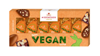 In den veganen °Mandel Brownie° Chocolate Eiern von Niederegger findest du eine köstliche Kakaocremefüllung mit Mandelstückchen.