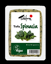Mit dem Tofu Spinacia hat Taifun eine neue Sorte kreiert, die durch ihre besondere Geschmackskreation aus Spinat, Knoblauch und Muskat überzeugt.