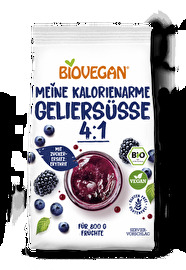 Mit der Meine kalorienarme Geliersüße 4:1 von Biovegan kannst du dir selber deine Lieblings Fruchtaufstriche herstellen und zwar zuckerreduziert.