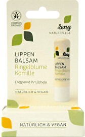 Der pflegende Lippenbalsam Ringelblume Kamille von Lenz Naturpflege schützt und versorgt deine Lippen mit wertvollen Pflanzenölen.