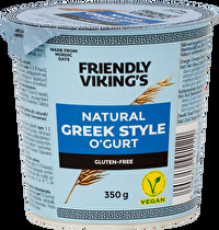 Der O'GURT Greek Style Natur von Friendly Viking's imitiert täuschend echt die griechische Joghurt-Spezialität nach: Cremig auf der Zunge und nicht süß im Geschmack. Zudem ist der O'Gurt Greek Style noch frei von Gluten dank seiner Haferbasis!