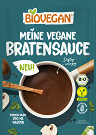 Mit der veganen Bratensauce von Biovegan wird dein veganer Braten zu einem richtigen Festtagsessen.