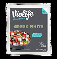 Die Konsistenz des Greek White von Violife zählt zu den beliebtesten der Welt, eine cremige Textur, die leicht zerbröselt und einen herzhaften Geschmack hat.