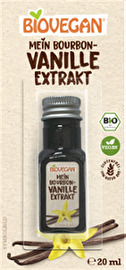 Das Bourbon-Vanille Extrakt von BioVegan verleiht deinen Kuchen, Desserts oder auch dem Morgenkaffee und Getränken im Handumdrehen eine feine Vanillenote.