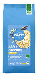 Der XL Porridge Vanille von Davert ist mit Dattel gesüßt und feinster Vanille aromatisiert.