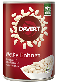 Die weißen Bohnen in der Dose von Davert, in höchster Bio-Qualität, sind vielseitig einsetzbar.