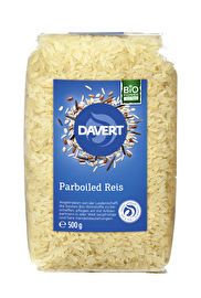 Bei dem Parboiled Reis von Davert handelt es sich um einen schnell kochenden Reis.