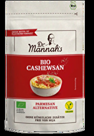 Den Dr. Mannah's Cashewsan als Parmesan Alternative gibt es von Happy Cheeze in bester Bio-Qualität.