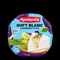 Der milde und cremig-weiche Soft Blanc Camembert-Geschmack von Mondarella überzeugt durch seine rein natürlichen Zutaten und die perfekte Reifung, die ihm einen authentischen Geschmack verleiht.