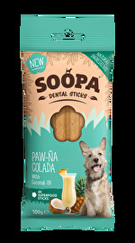 Die Kauknochen Paw-Na-Colada von Soopa kommen mit dem leckeren Geschmack von Kokos und Ananas daher und sind für Deinen Hund mal ein vollkommen anderes Leckerli!