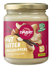 Mit dieser cremigen Nut Butter Vanillekipferl von Davert kannst du den Geschmack des beliebten Kekses das ganze Jahr über genießen.