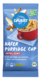 Es gibt ihn wieder und ab jetzt dauerhaft! Den beliebten Hafer Porridge Cup Apfel-Zimt von Davert.