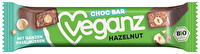 Im Choc Bar Hazelnut von Veganz findest du ganze 25% Haselnüsse, sowohl als ganze Haselnüsse, als auch zur Creme verarbeitet.