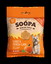 Die Hundedrops Healthy Bites Carrot & Pumpkin von Soopa sind kleine Leckerlies für Deinen Liebling!