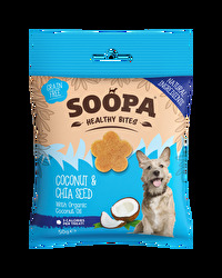 Hundedrops Healthy Bites Coconut & Chia Seed von Soopa: getreidefreie, hypoallergene Leckerbissen für Deinen Vierbeiner.