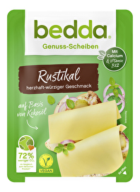 Die Scheiben Rustikal von bedda haben einen wunderbar würzigen Geschmack nach Käse.