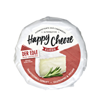 Der Edle Klassik von Happy Cheeze ist eine köstliche, pflanzliche Alternative zu Camembert auf Basis von Cashewnüssen.