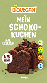 Die Backmischung für Schokokuchen von Biovegan kommt nur mit den besten Zutaten daher, ist glutenfrei und im Handumdrehen in Kuchenform gegossen.