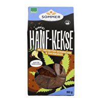 Dinkel Hanf-Kekse von Sommer – Knusprige Kekse, in denen nussige Hanfsamen auf Macawurzel und zarte Bitterschokolade treffen. Natürlich rein pflanzlich und voller Geschmack!