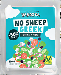 NO SHEEP GREEK Block von VANOZZA – die pflanzliche Alternative zu Feta mit authentischem, mediterranem Geschmack. Frei von Palmöl und Allergenen, überzeugt er in Salaten, gebackenen Gerichten und vielem mehr.