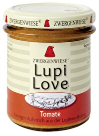 LupiLove Tomate von Zwergenwiese - ein leckerer Aufstrich aus dem Besten der Süßlupine und sonnengereiften, ungemein fruchtigen Tomaten. Lecker vom ersten bis zum letzten Happen!