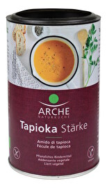 Arche Tapioka ist eine feine, geschmacksneutrale Stärke aus den stärkehaltigen Wurzelknollen der Maniokpflanze.