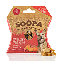 Die Healthy Bites Cranberry & Sweet Potato von Soopa sind ideal, wenn Du deinen Hund gesund belohnen willst! Cranberries enthalten jede Menge Antioxidantien, die die Zahngesundheit und das Immunsystem Deines Hundes fördern.