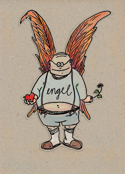 Kendike - Engel mit Blume - Weihnachtskarte