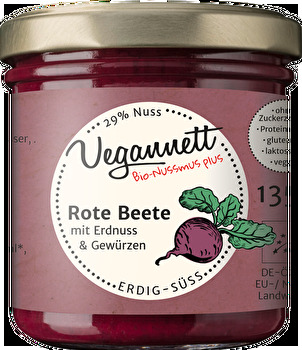 Vegannett - Aufstrich Rote Beete mit 29% Erdnussmus