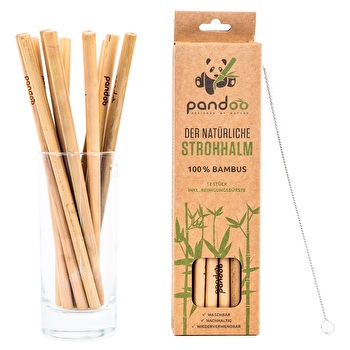 pandoo - Bambus Strohhalme plastikfrei - 21cm