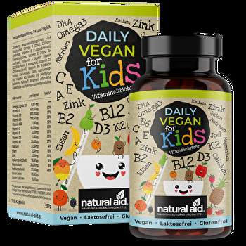 natural aid - Daily Vegan for KIDS Vitamine & mehr